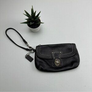 Coach leather wristlet